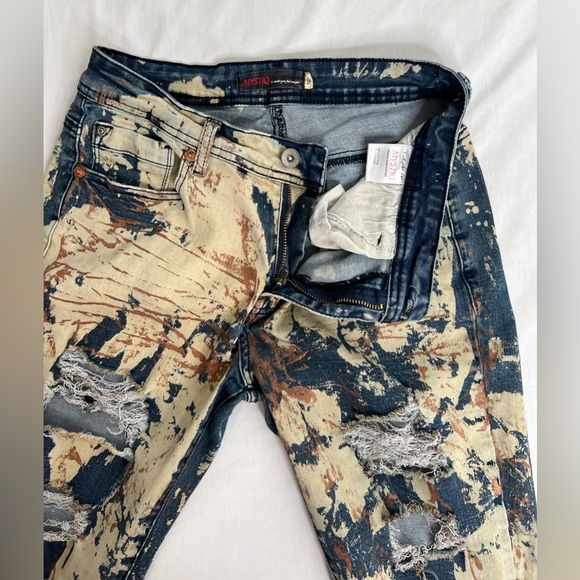 MYSTIQ Women's Jeans Size 9 Ladies  Distressed - Picture 4 of 9